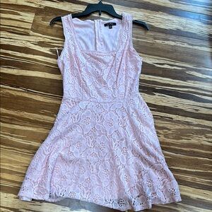 Elegant Pink Lace Dress